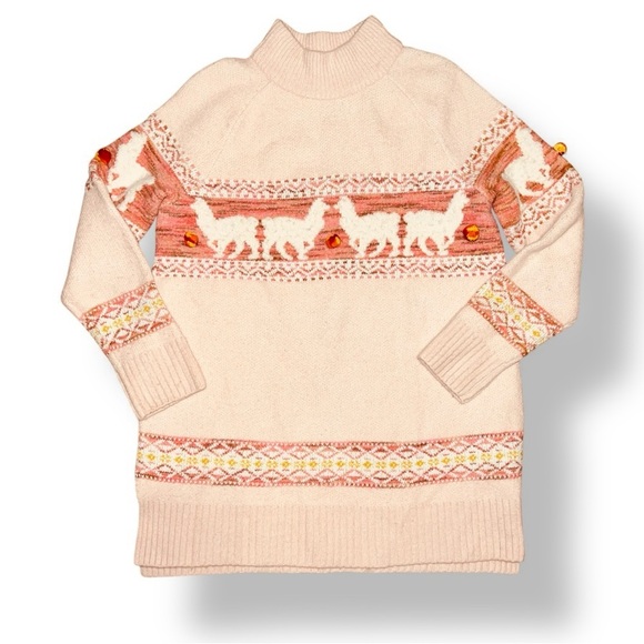 Anthropologie Pom Pom alpaca peach sweater size medium - Picture 4 of 9